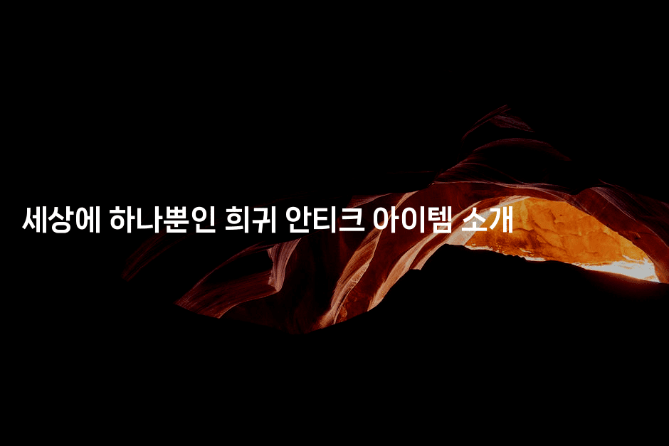 세상에 하나뿐인 희귀 안티크 아이템 소개
2-국보대표