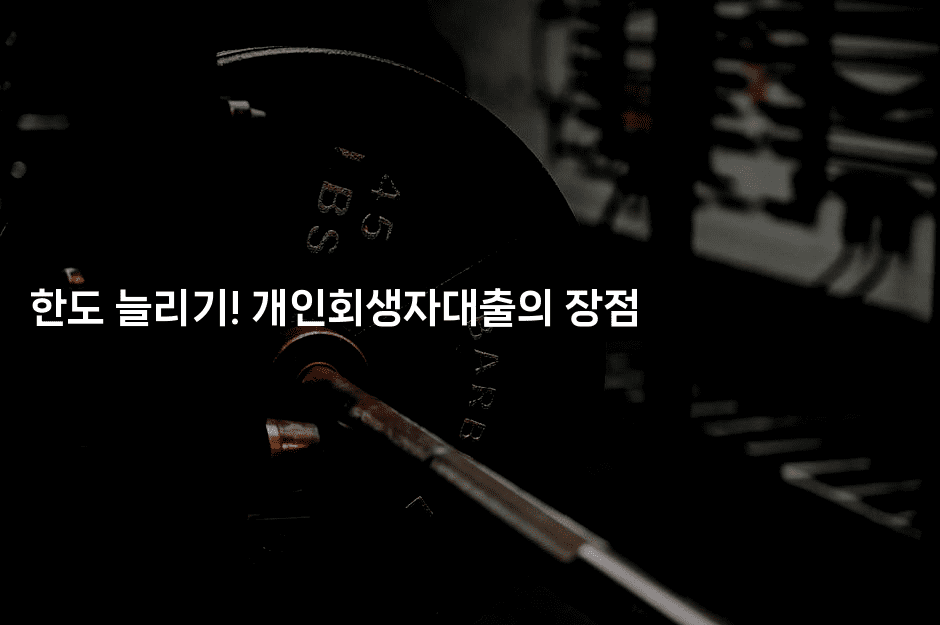 한도 늘리기! 개인회생자대출의 장점-국보대표